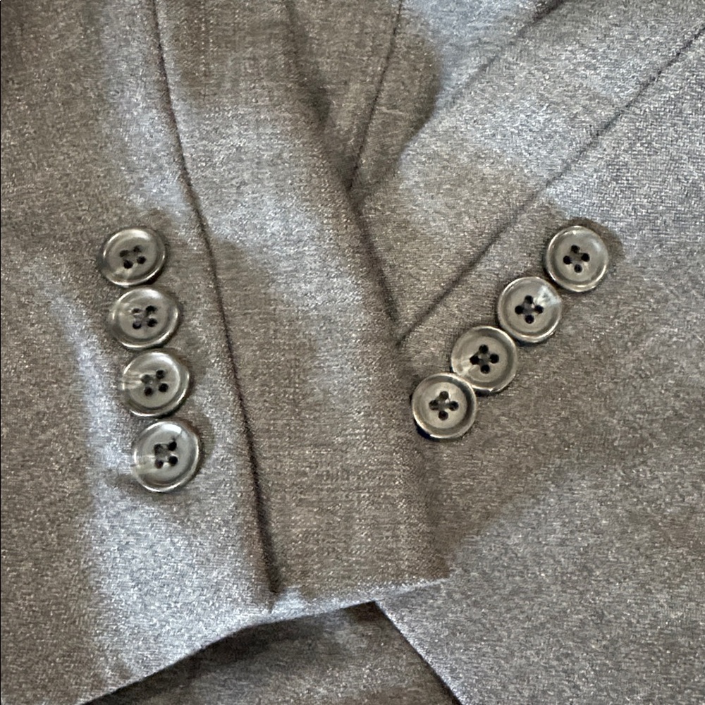 Dark Gray Wool Blazer Tailored 42R Career Jacket Mens Classic - Picture 8 of 9